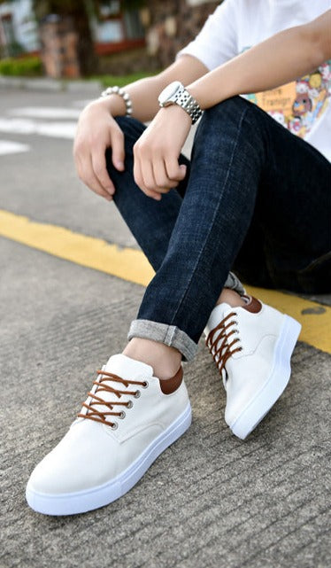 Casual Sneakers | Stoere herensneakers met witte zool