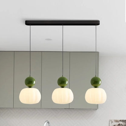 Scout Crème Art Deco Hanglamp Drie hoofden Groen