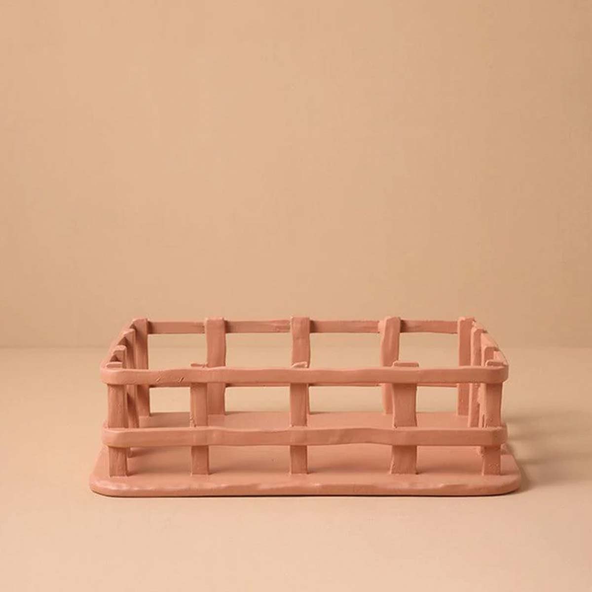 Fruit schaal in hars, gesculptureerd Terracotta