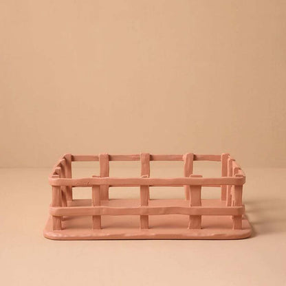 Fruit schaal in hars, gesculptureerd Terracotta