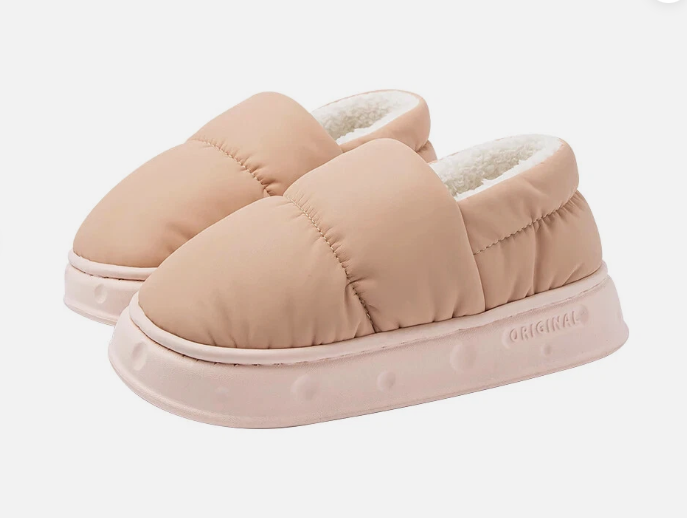 Dames Huisschoenen – Gezellige Antislip Pantoffels en Sloffen voor Binnen Perzik