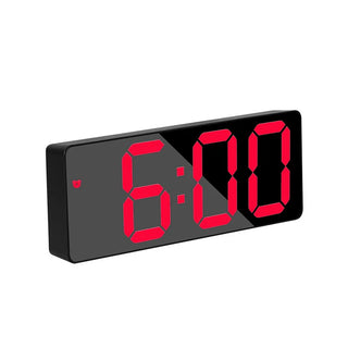 SmartWake – Digitale Wekker Met Alarmfunctie en Spiegel Zwart en rood