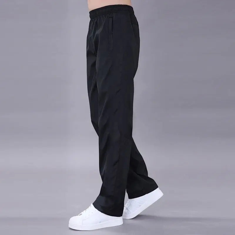 Sneldrogende Ademend Joggingbroek Lichtgewicht Sportbroek met Elastische Taille Zwart