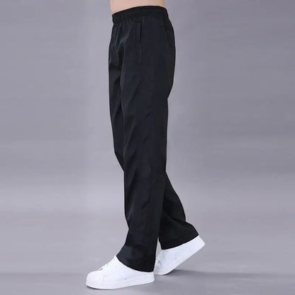 Sneldrogende Ademend Joggingbroek Lichtgewicht Sportbroek met Elastische Taille Zwart