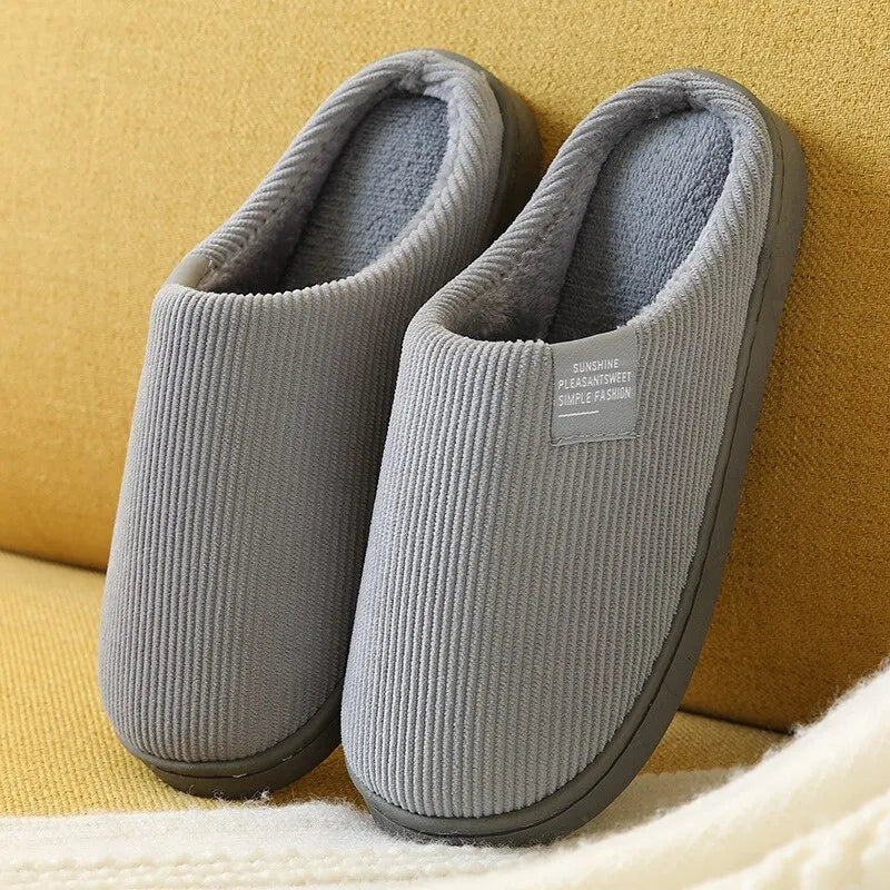 Pantoffels Sloffen Unisex Huisschoenen Knusse Warmte Ademend Grijs