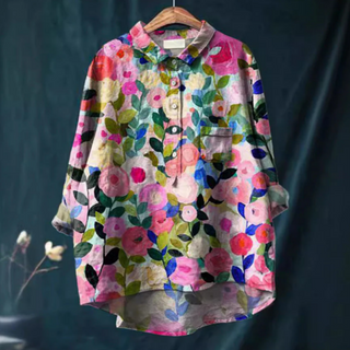 Sephira | Damesblouse met bloemenprint roze