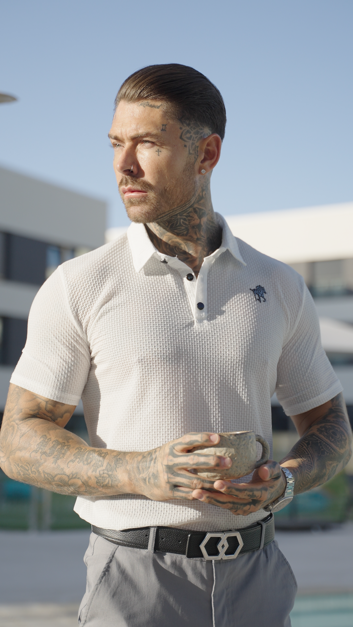 Heren Poloshirt Slim Fit Katoen Poloshirts SEREIN