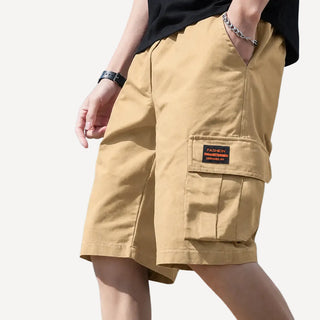 Korte Broek Cargo Katoen Ademend Ruime Pasvorm Maat L Beige