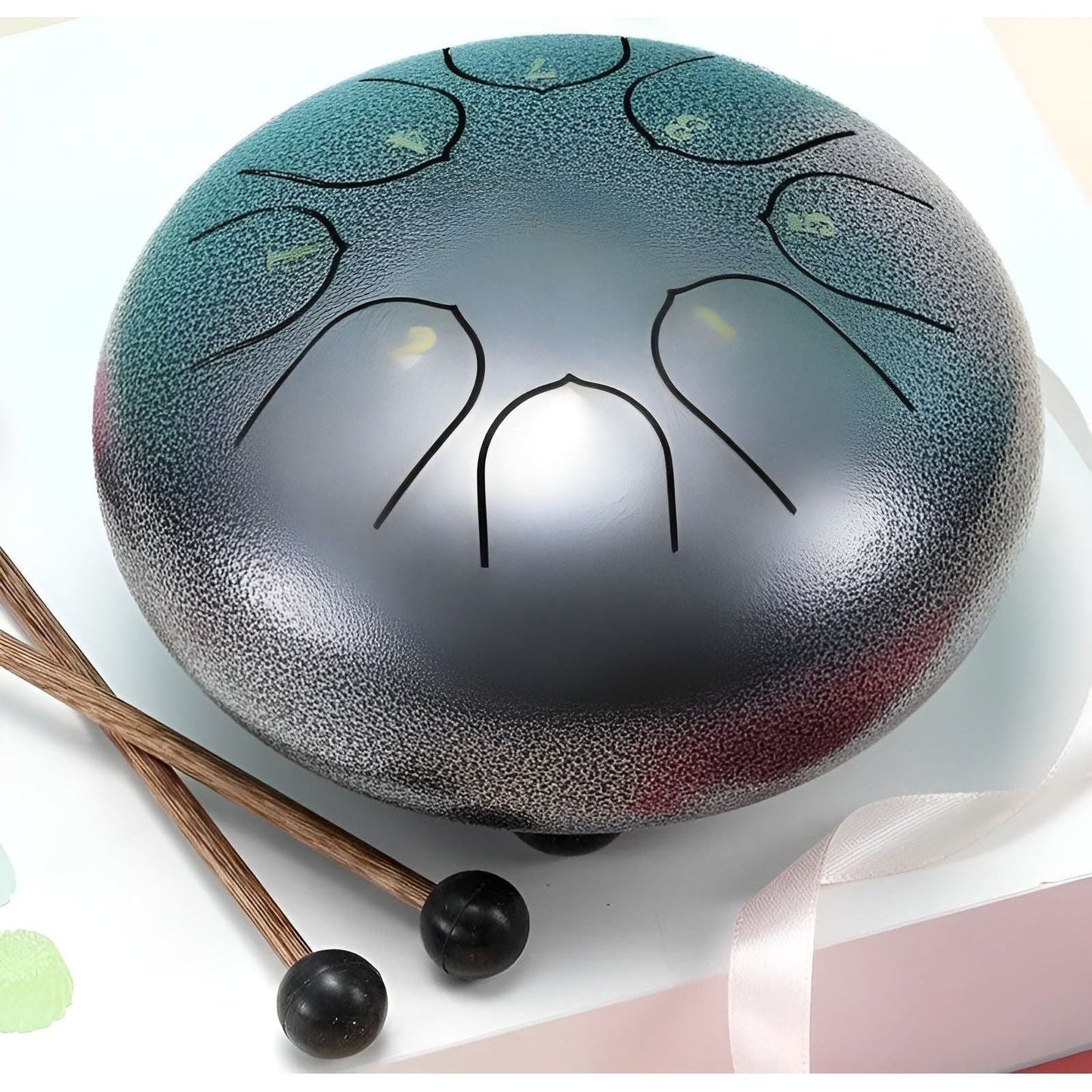 Serenity Tone Trommel - Stalen Tongwater Regendrum voor Buiten met Draagtas - Rustgevende Geluiden voor Meditatie en Ontspanning Goud