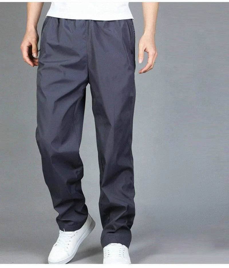 Sneldrogende Ademend Joggingbroek Lichtgewicht Sportbroek met Elastische Taille Grijs