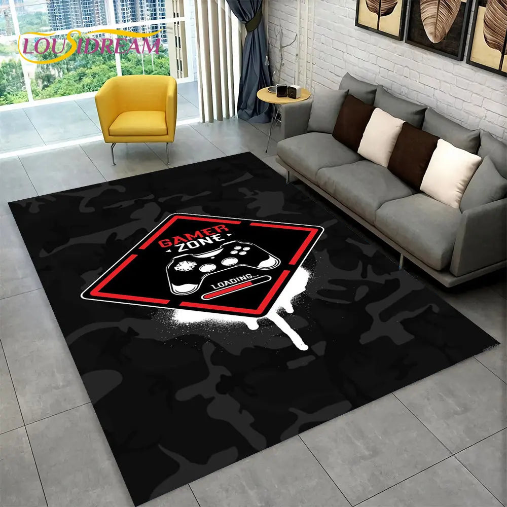 3D Cartoon Gamer Tapijt - Ultra-Zacht Multicolor Vloerkleed met Antislip Onderkant voor Kinderen en Gamingruimtes 120x160 cm 7