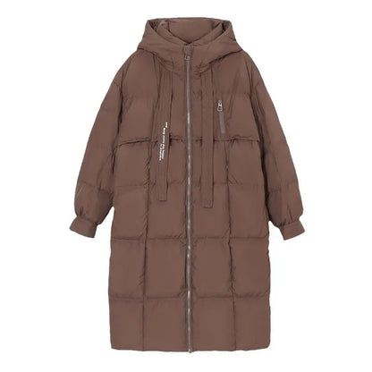Dames Lange Parka Winterjas Met Capuchon Lange Pasvorm Casual