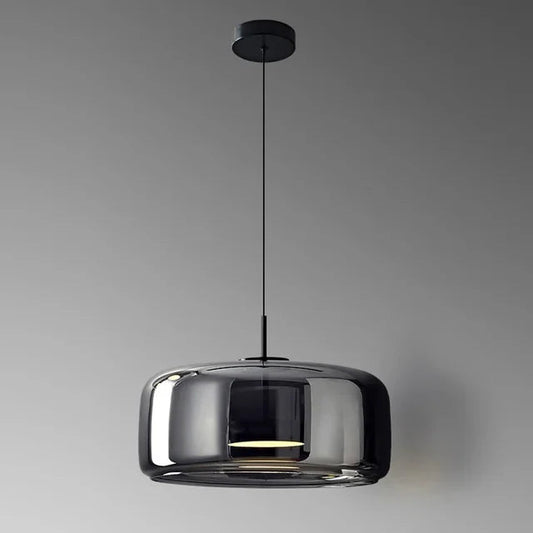 Glazen Koepelkroonluchter Moderne Kamer Verlichting Zwart