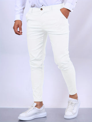 Lorvik | Stijlvolle Heren Chino Broek Wit