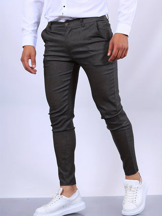 Lorvik | Stijlvolle Heren Chino Broek Donker grijs