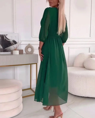 Mirella | Dames Zomerjurk – Stijlvolle Pofmouwen & Luchtig Design