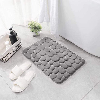 Stone Absorbmat 1+1 Gratis Natte Vloer Badkamer Douchemat Grijs 1+1 Gratis