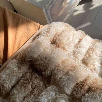 Superzachte Pluche Deken voor Huisdieren – Dubbelzijdig Koraalfleece en Synthetische Vacht, Machinewasbaar en Huidvriendelijk