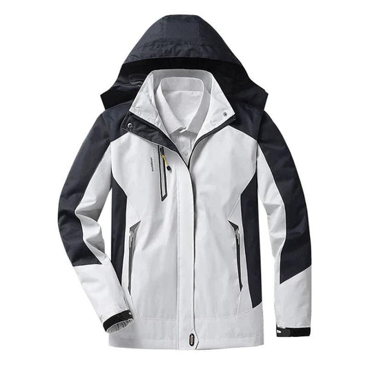 Dames Regenjas met Capuchon - Waterdicht en Warm Gevoerd Beige