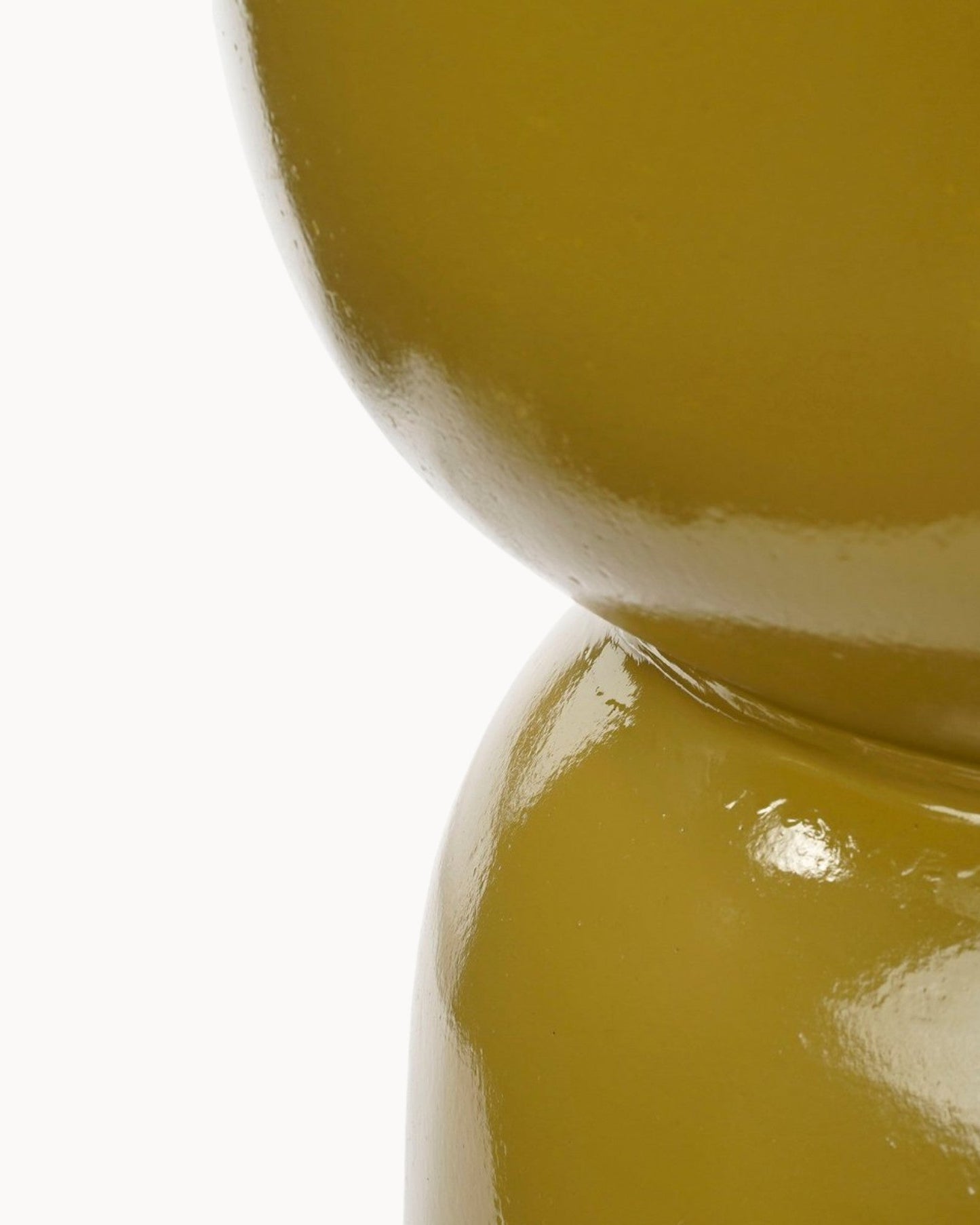 Bijzettafel Geel Cement H45 x Ø35 cm Modern