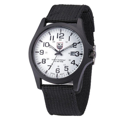 Tactisch Legerhorloge Voor Avonturiers Militaire Stijl Zwart-wit