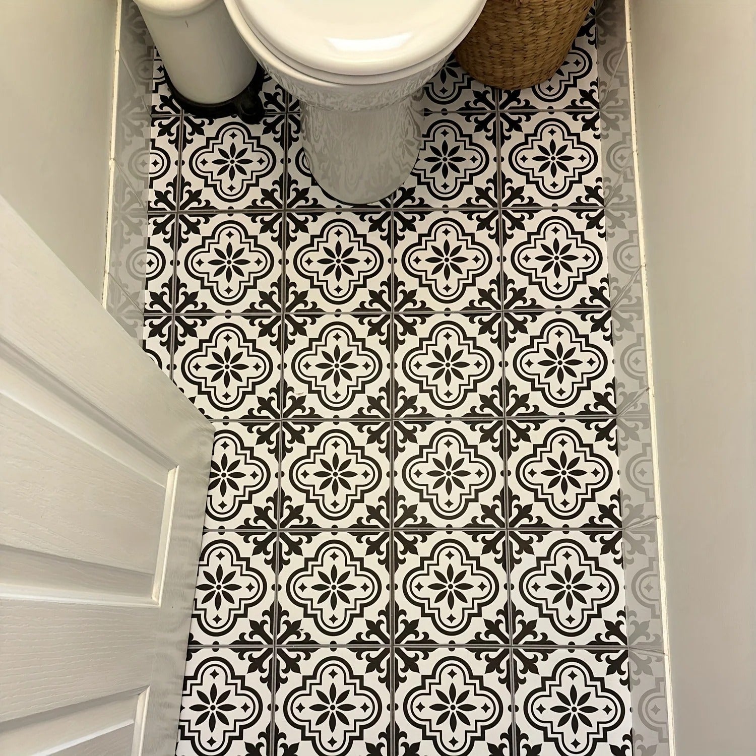 Tegelstickers Zwart-Wit Voor Verfrissing Van Vloeren