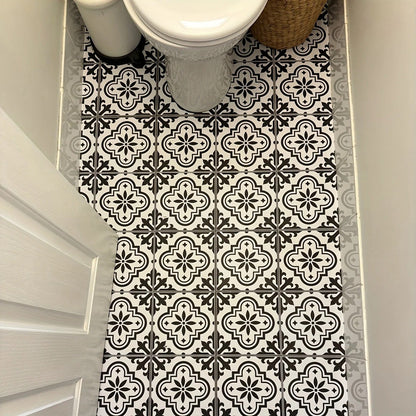 Tegelstickers Zwart-Wit Voor Verfrissing Van Vloeren