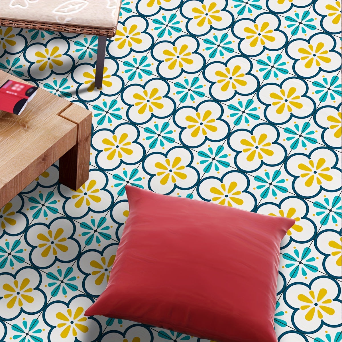 Tegelstickers Zwart-Wit Voor Verfrissing Van Vloeren