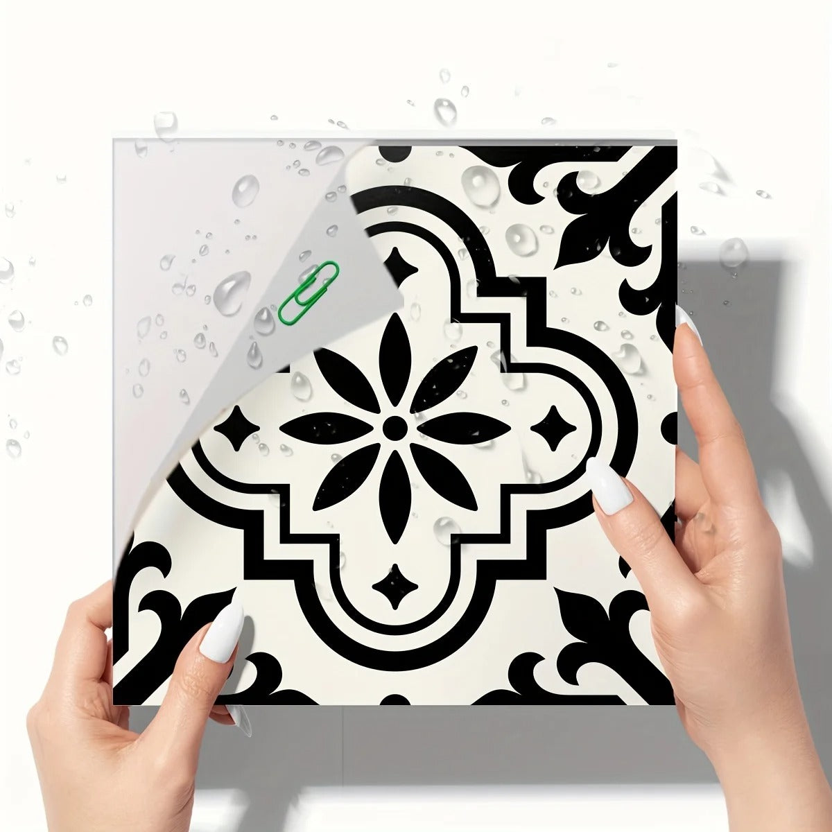 Tegelstickers Zwart-Wit Voor Verfrissing Van Vloeren