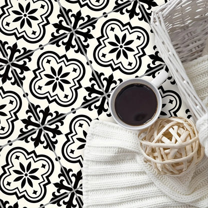 Tegelstickers Zwart-Wit Voor Verfrissing Van Vloeren