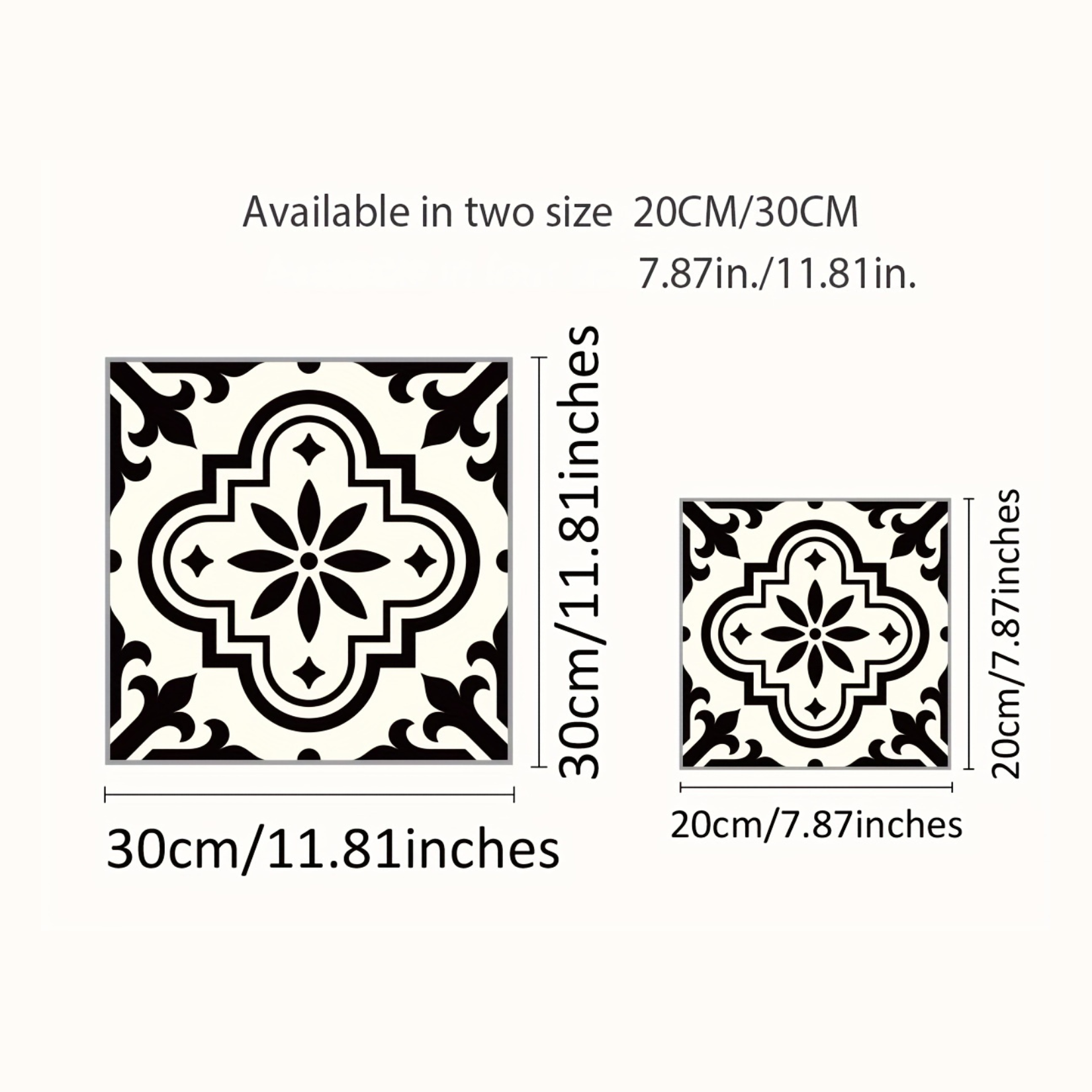 Tegelstickers Zwart-Wit Voor Verfrissing Van Vloeren