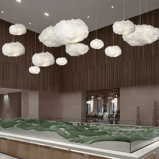Wolkenlamp Hanglamp Van Katoen Voor Slaapkamer Sfeer Large (80cm)