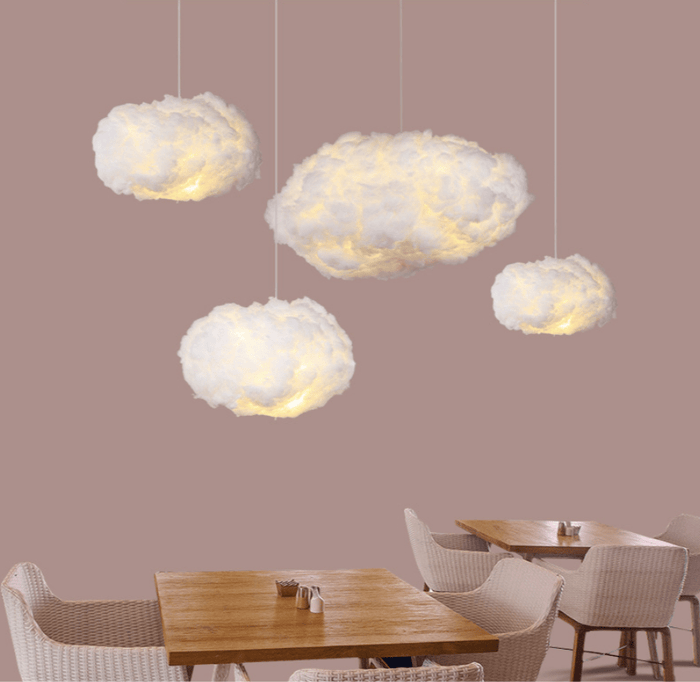 Wolkenlamp Hanglamp Van Katoen Voor Slaapkamer Sfeer