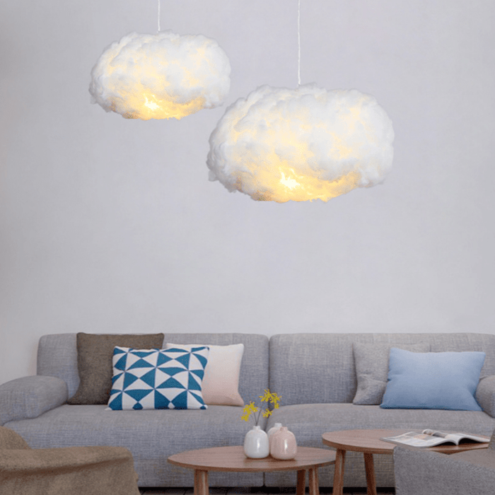Wolkenlamp Hanglamp Van Katoen Voor Slaapkamer Sfeer