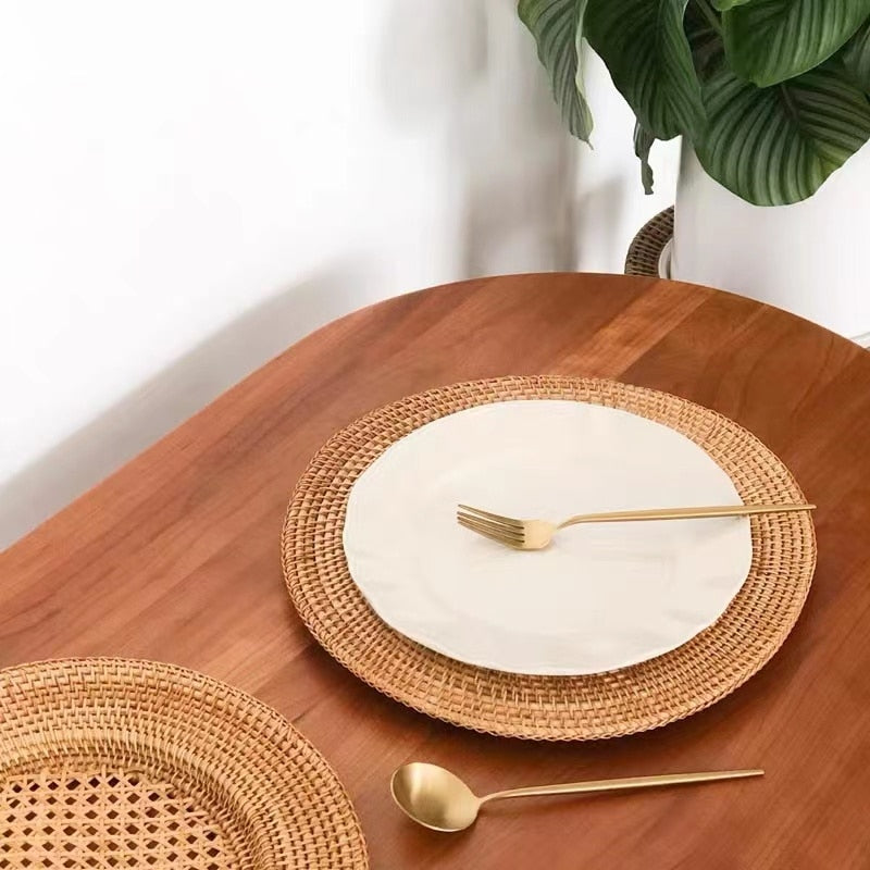 Rotan Placemat Set Voor Borden en Decoratie