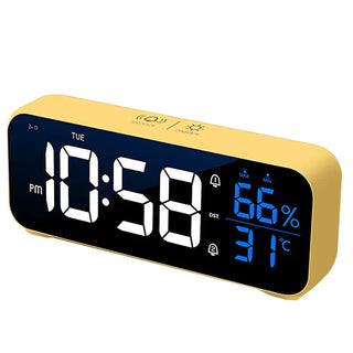 VibeClock – Muzikale Digitale Wekker Met Alarmfunctie Geel