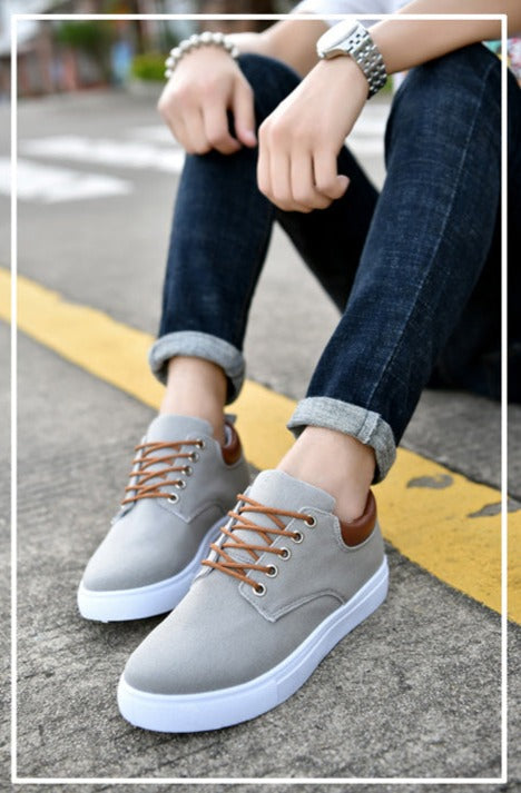 Casual Sneakers | Stoere herensneakers met witte zool
