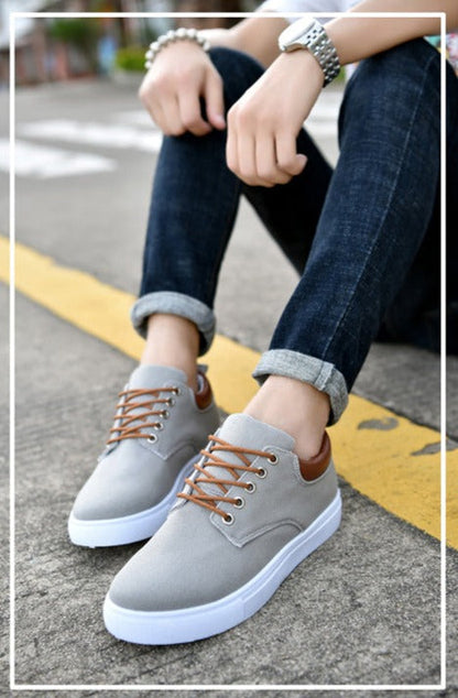 Casual Sneakers | Stoere herensneakers met witte zool