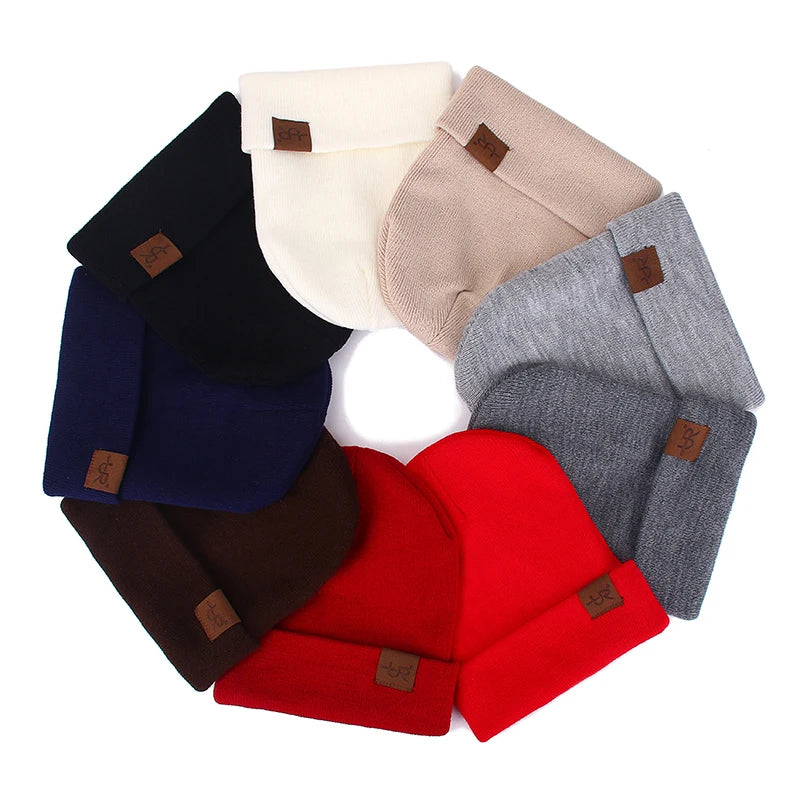 Unisex muts URGENTMAN Casual muts voor mannen en vrouwen Warme zachte gebreide muts Stijlvolle effen dagelijkse wintermuts 1