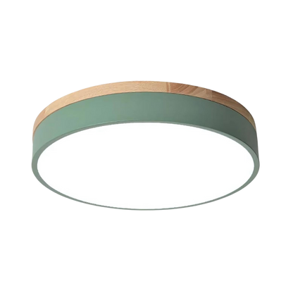 Scandinavische Plafondlamp van Hout en Metaal – Minimalistisch Design voor Slaapkamer en Modern Interieur