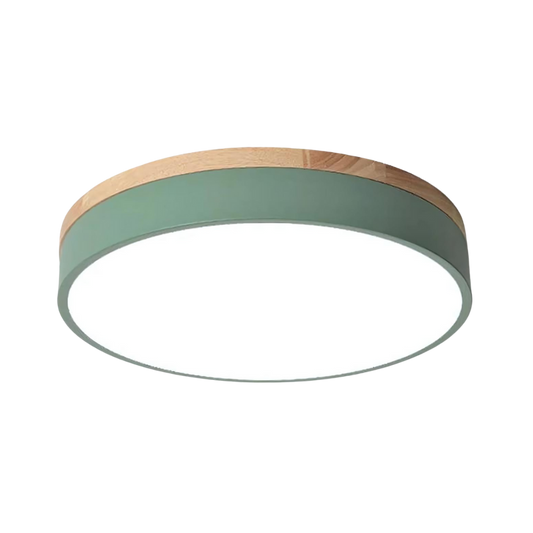Scandinavische Plafondlamp van Hout en Metaal – Minimalistisch Design voor Slaapkamer en Modern Interieur