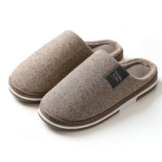 Vrijetijdslippers Heren Warme Maat 42 Pantoffels Sloffen Bruin