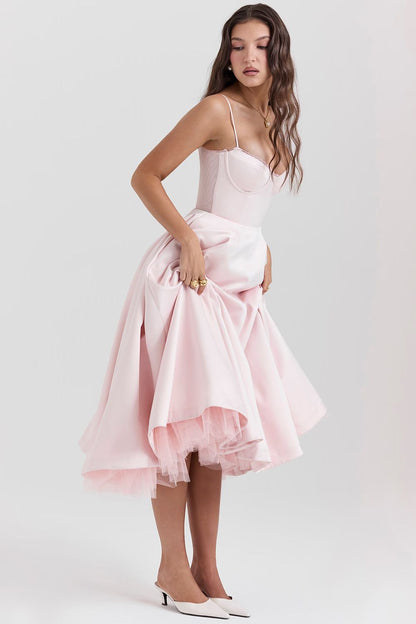 Selene Midi Jurk - Blush