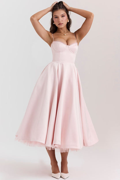 Selene Midi Jurk - Blush