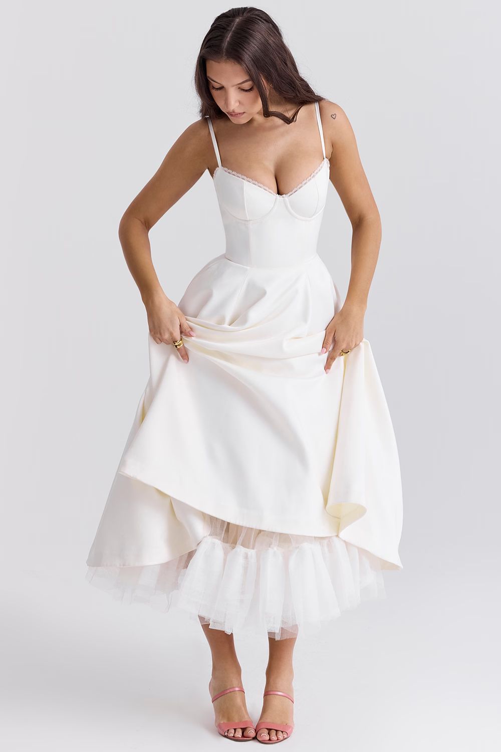 Selene Midi Jurk - Wit