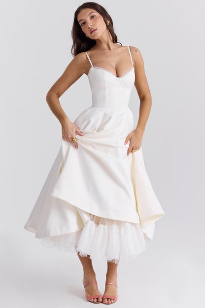 Selene Midi Jurk - Wit