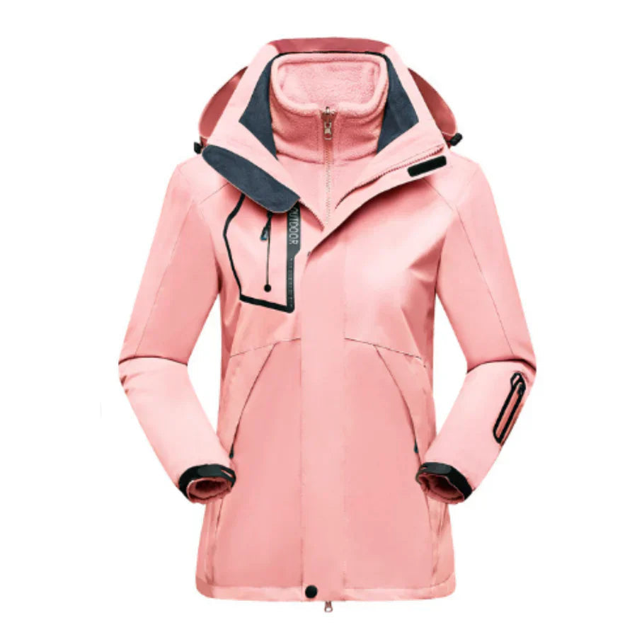 Outdoor Waterdichte Winterjas Voor Dames Met Slim Ontwerp - Winterjas Dames Roze