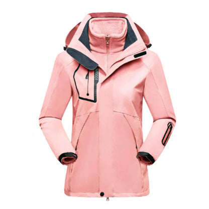 Outdoor Waterdichte Winterjas Voor Dames Met Slim Ontwerp - Winterjas Dames Roze