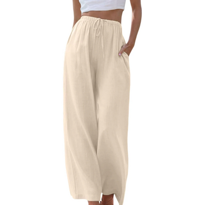 Adeline - Elegante Broek van Katoen en Linnen voor Zomer Room