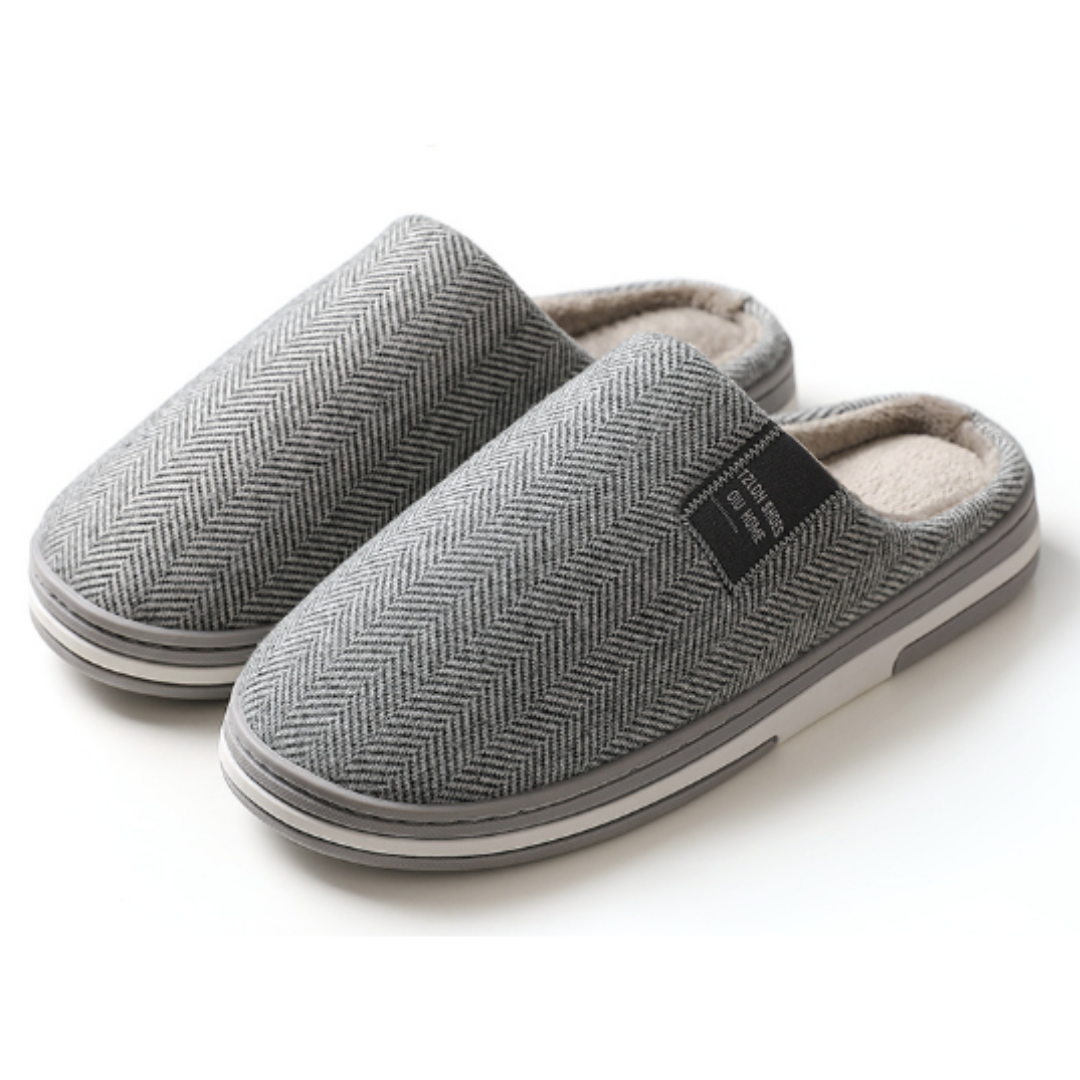 Vrijetijdslippers Heren Warme Maat 42 Pantoffels Sloffen Lichtgrijs